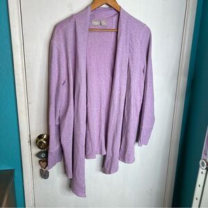 Chico’s waterfall cardigan in lavender color very cute